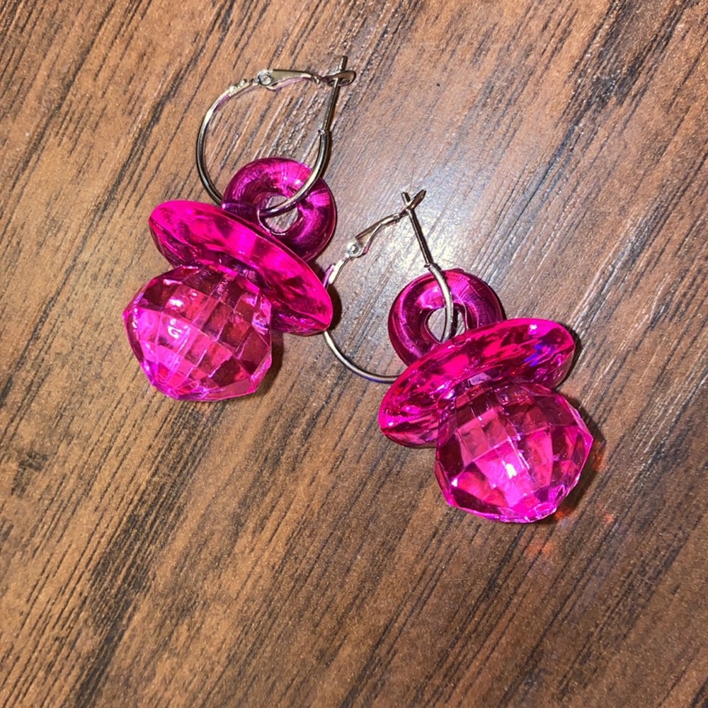 Strawberry Ring Pop Acrylic Earrings